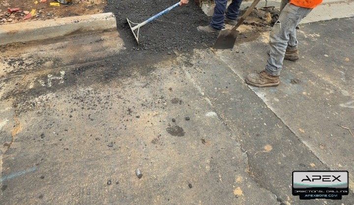 Raking a temporary patch